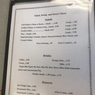 the menu for the bus stop