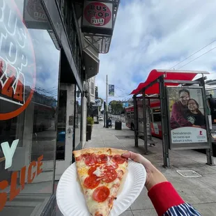 pizza, outside