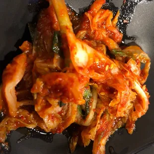 The Napa cabbage kimchi. Again, not too spicy, but it was spicier than the radish. I nice addition to the sweet Bulgogi.