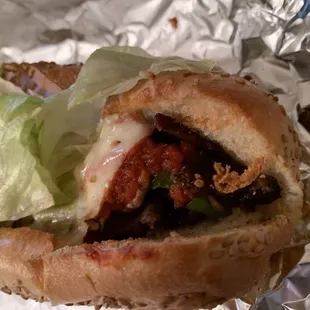 Pizza steak and cheese sub