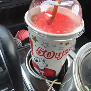 $1 all day everyday. Any size icee or fountain drink
