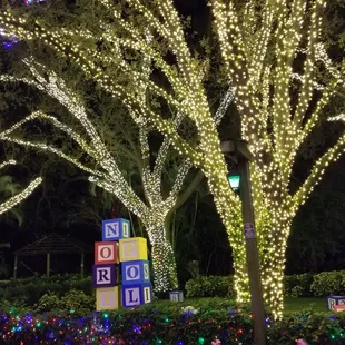 Light exhibits from the Christmas Town event 2021