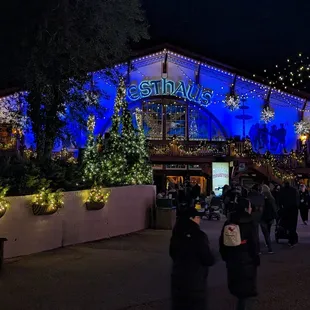 This is a view of the Festhaus during Christmas Town.  Photo taken December 25, 2023.