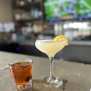 Old fashion and bees knees.