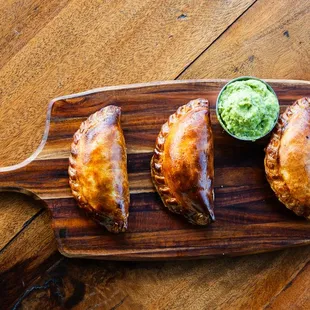 Handmade empanadas, baked in-house daily