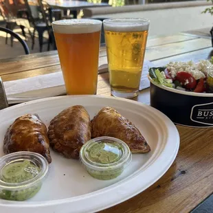 Empanadas, Grre Greek Salad (gf) (v), and IPAs!