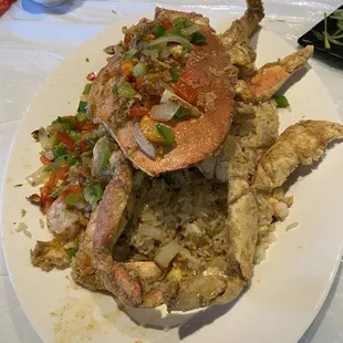 Salt &amp; pepper crab fried rice
