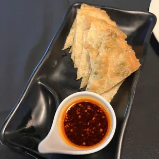 Scallion pancake, crispy and savory!
