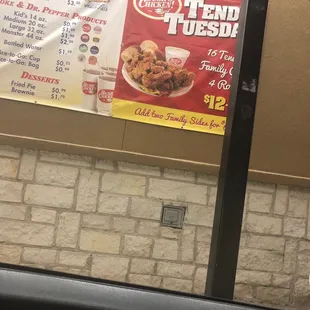 a menu for a restaurant