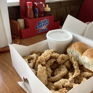 Tenders, rolls, gravy