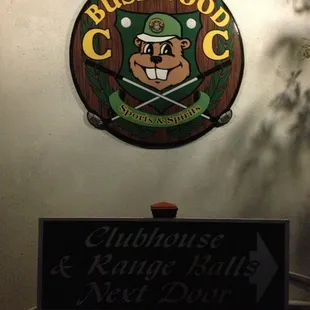 a sign for bushwood country club