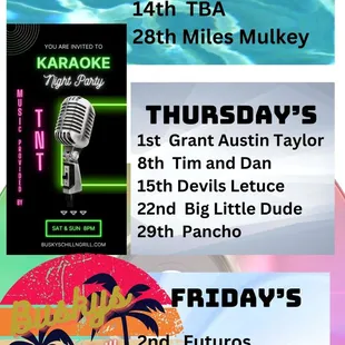 February Band Schedule