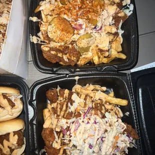 a variety of food items