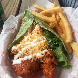 Buffalo chicken wrap