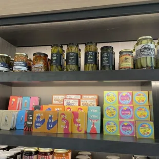 Pickles and tinned fishes