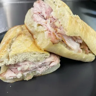 Inside shot... Jambon Beurre. House made City Ham and Butter.  Damn