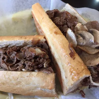 Mushroom Philly Cheesesteak Sandwich
