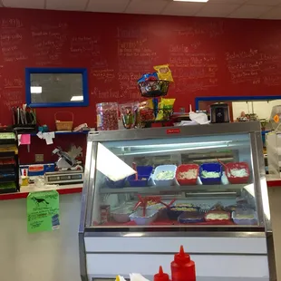 a display of food