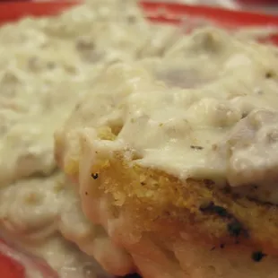 Small order(1 biscuit) of Gravy &amp; Biscuits. #UpCloseSavor