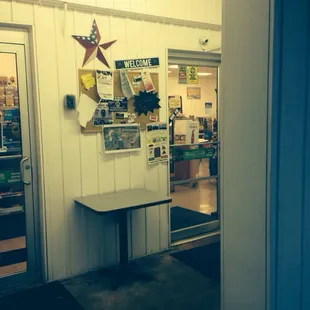As you walk up to the doors