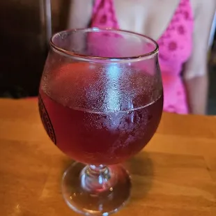 Cider with a kiss of grapes.  8.5% ABV so be careful