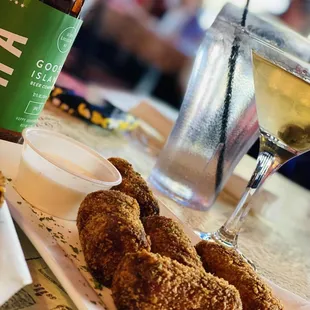 Boudin bites, I think. Whatever, they were delicious!