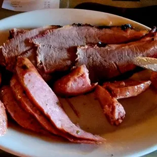 Brisket and hot links