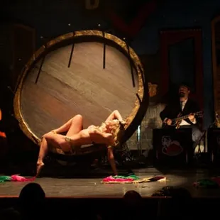 a naked woman on stage