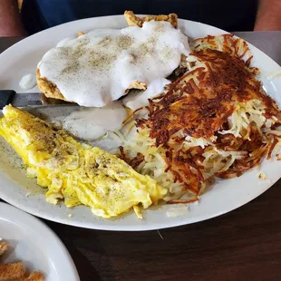 Chicken fried steak breakfast