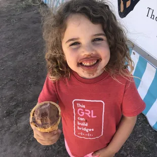 This child only likes Busy Bee Chocolate!!  This girl can build bridges!!