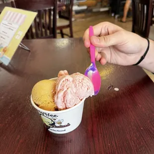 Butter toffee and strawberry