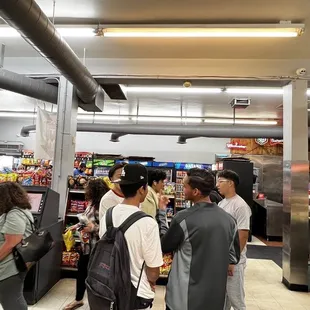 customers at the counter