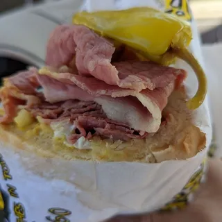 Corned Beef with Cheese Sandwich