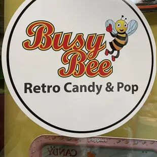 a sign for busy bee