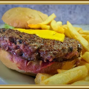 My delicious burger deconstructed.