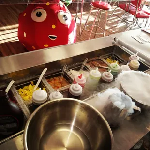 a variety of food items