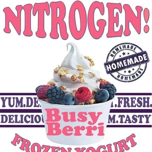 a yogurt with nuts and berries