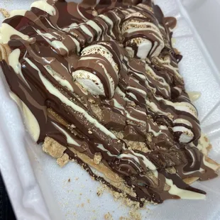 S&apos;mores Crepe with KitKat &amp; Kinder