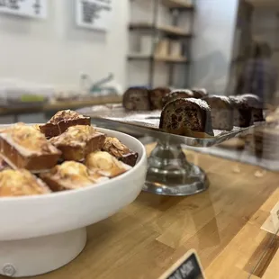 My favorites...the mini lemon loaf and the banana chocolate bunt cake.