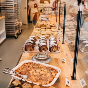 a variety of baked goods