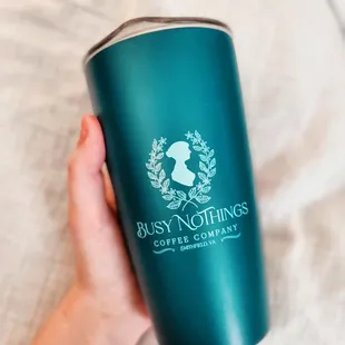 Merch! Our Busy Nothings tumbler