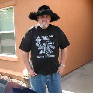 a man wearing a cowboy hat