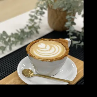 a cup of cappuccino