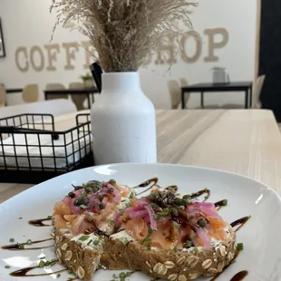 a plate of food on a table