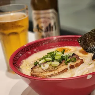 Tonkotsu Ramen &amp; Asahi (large)