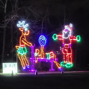Santa and the reindeer in training