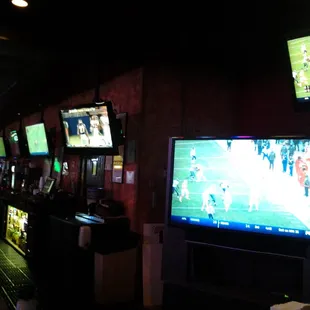 Plenty of TV's for Sunday morning football!!!