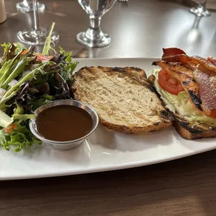 Salmon BLT with mini salad