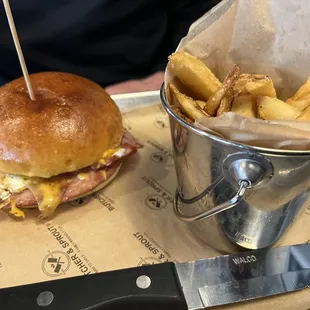 Fried Ham &amp; Egg Sandwich