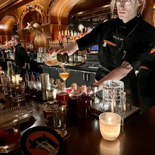 Beautiful Bar and a bartender/mix master who was so kind to put up with all our questions....